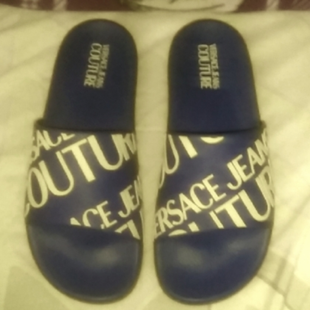 Versace Jeans Collection Bold Blue Slippers